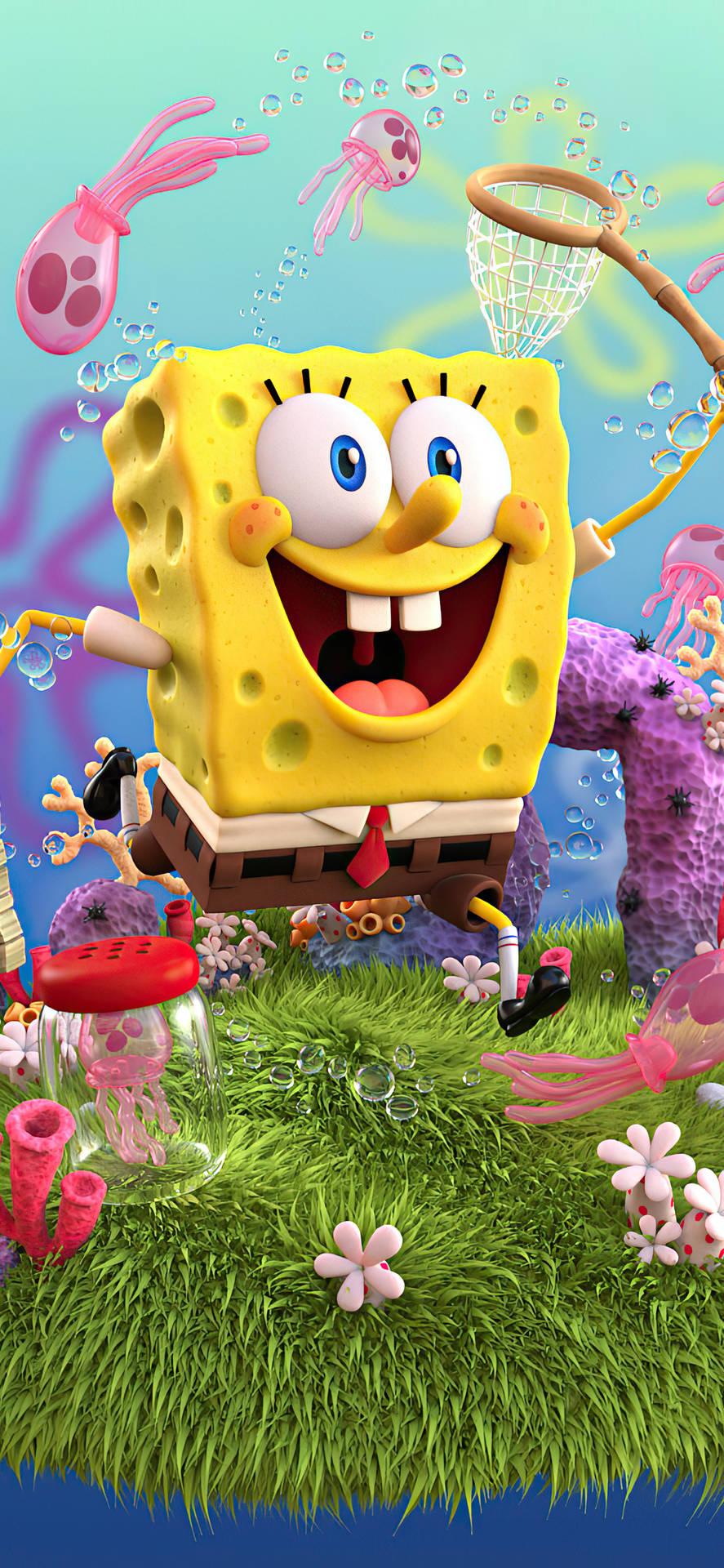 Spongebob 3d Iphone X Cartoon Background