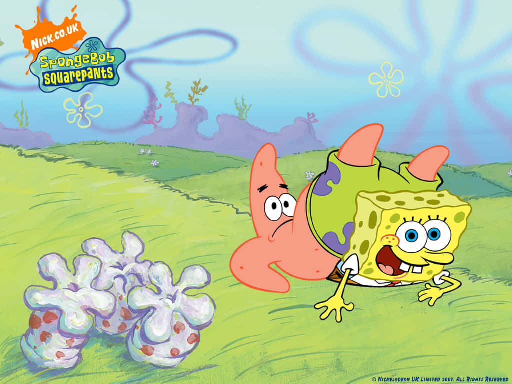 Spongebob And Patrick At Jellyfish Fields