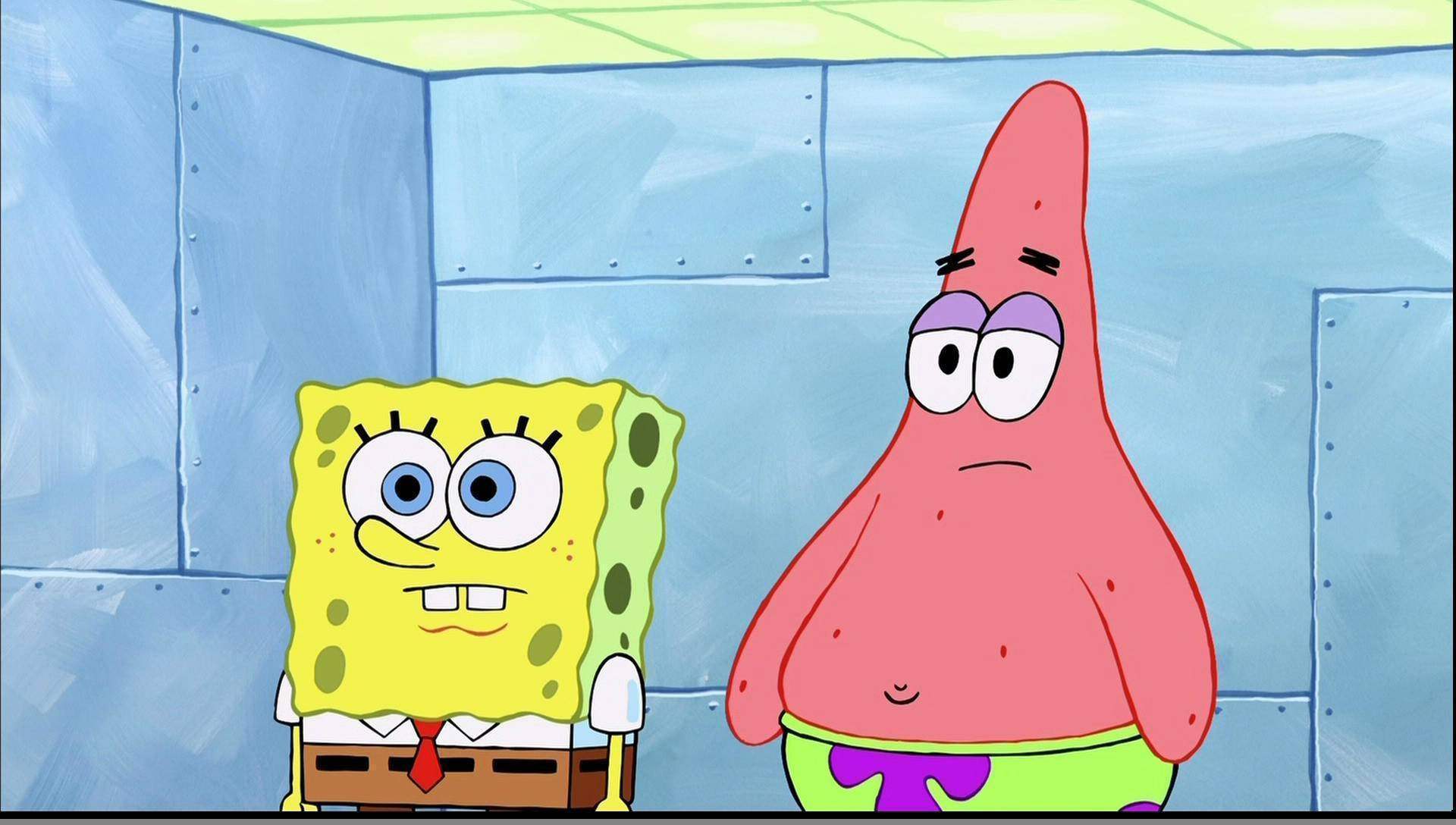 Spongebob And Patrick Blank Expression Background