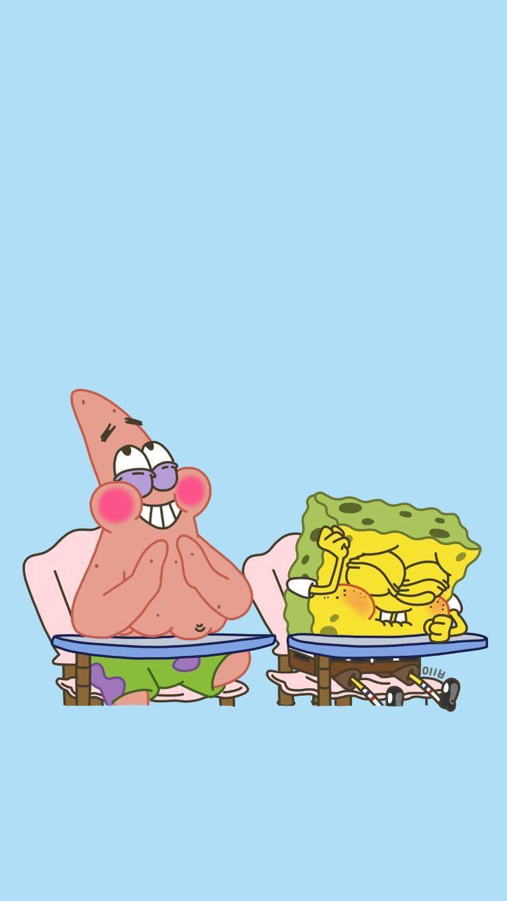 Spongebob And Patrick In Class Background