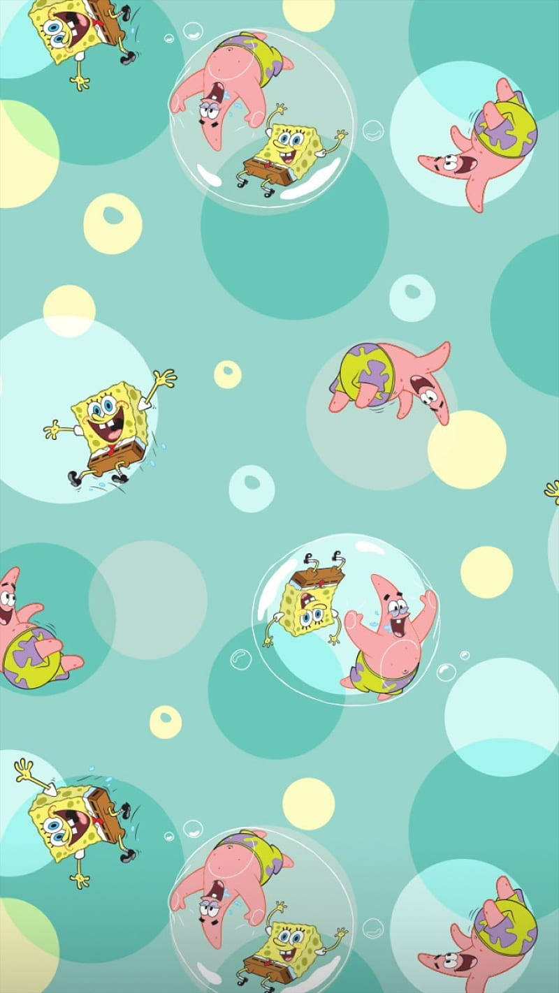 Spongebob And Patrick Inside Bubbles