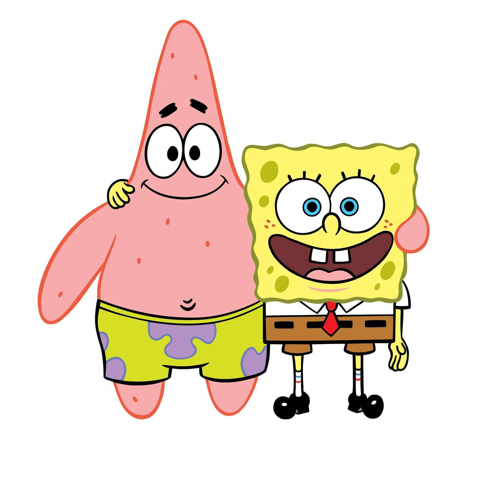 Spongebob And Patrick Plain White