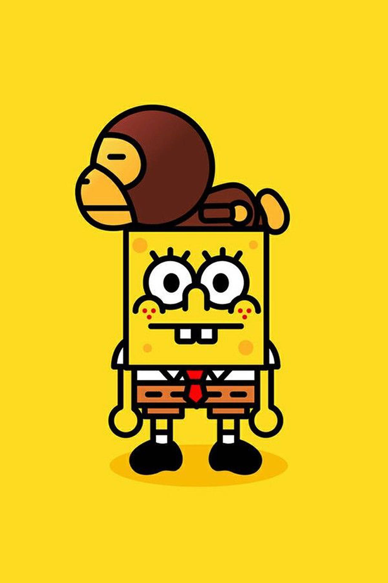 Spongebob Bape Logo Background