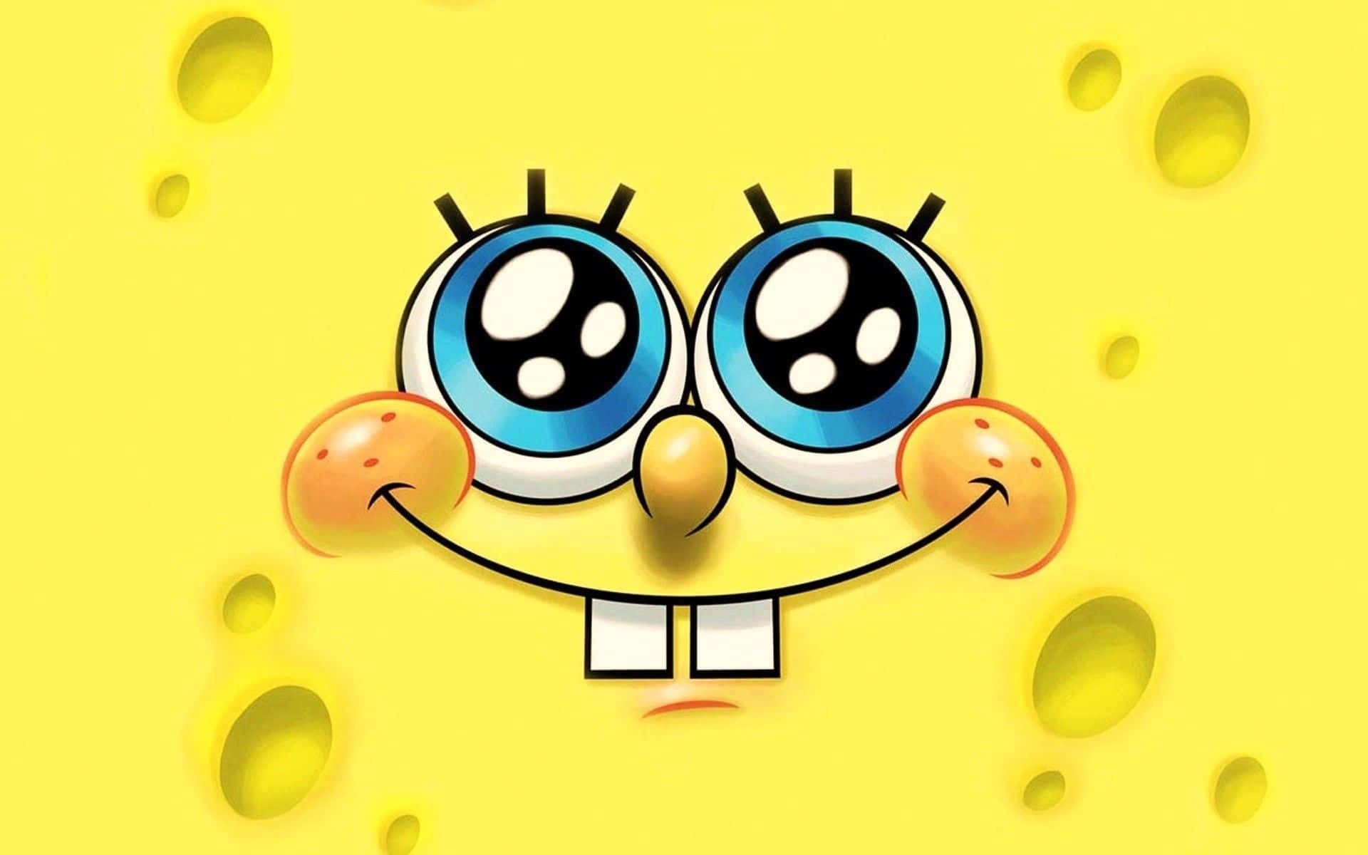Spongebob Brings His Signature Grin And Enthusiasm To Your Home Background