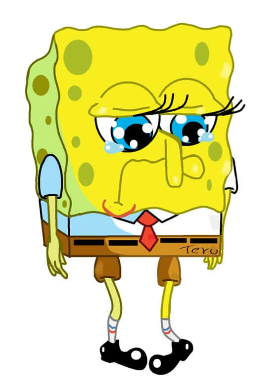 Spongebob Crying And Sulking Background