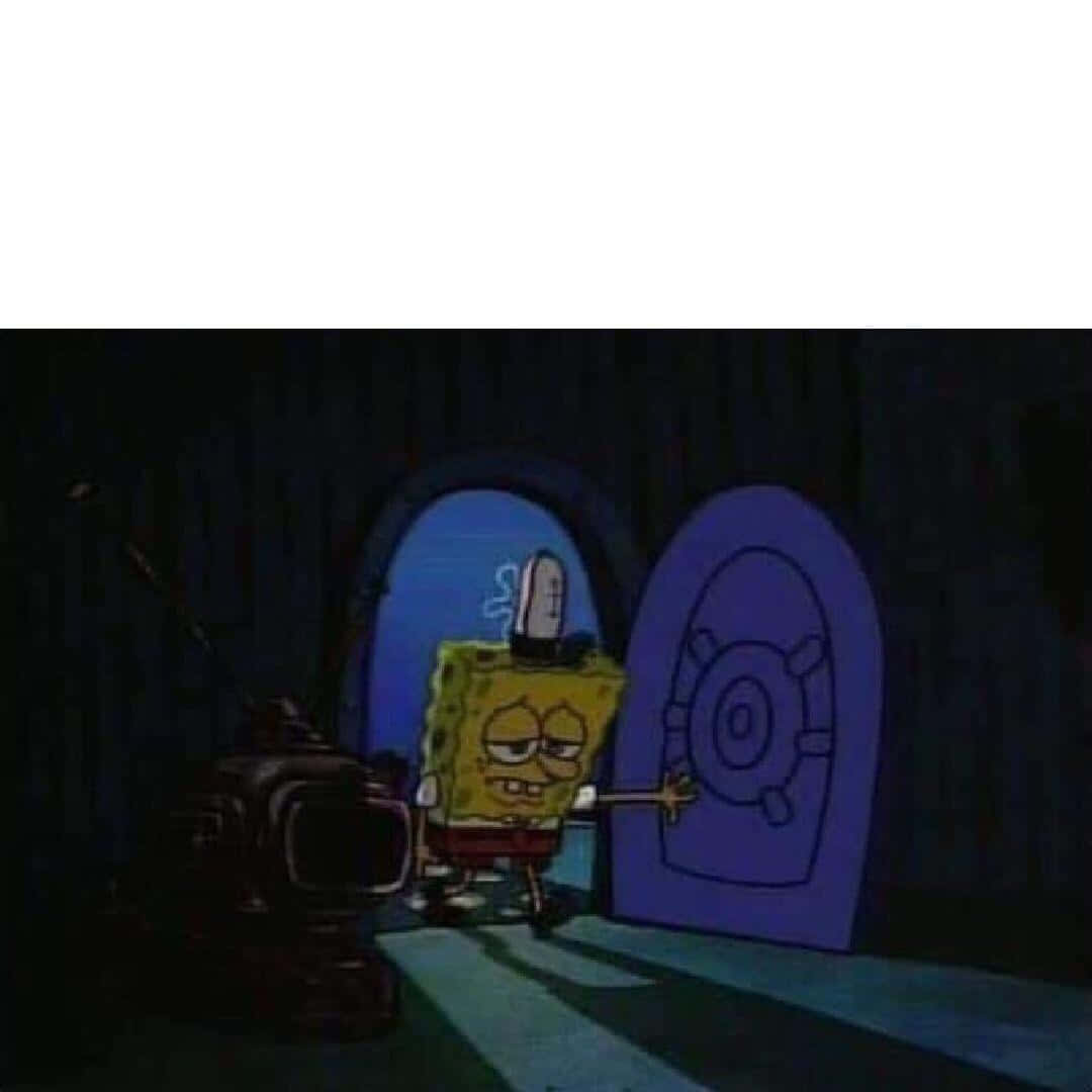 Spongebob Crying Entering His Home