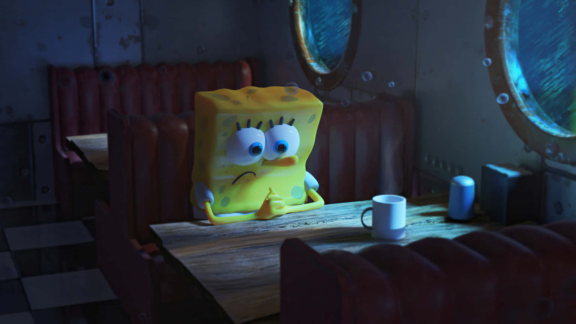 Spongebob Crying In Despair Background