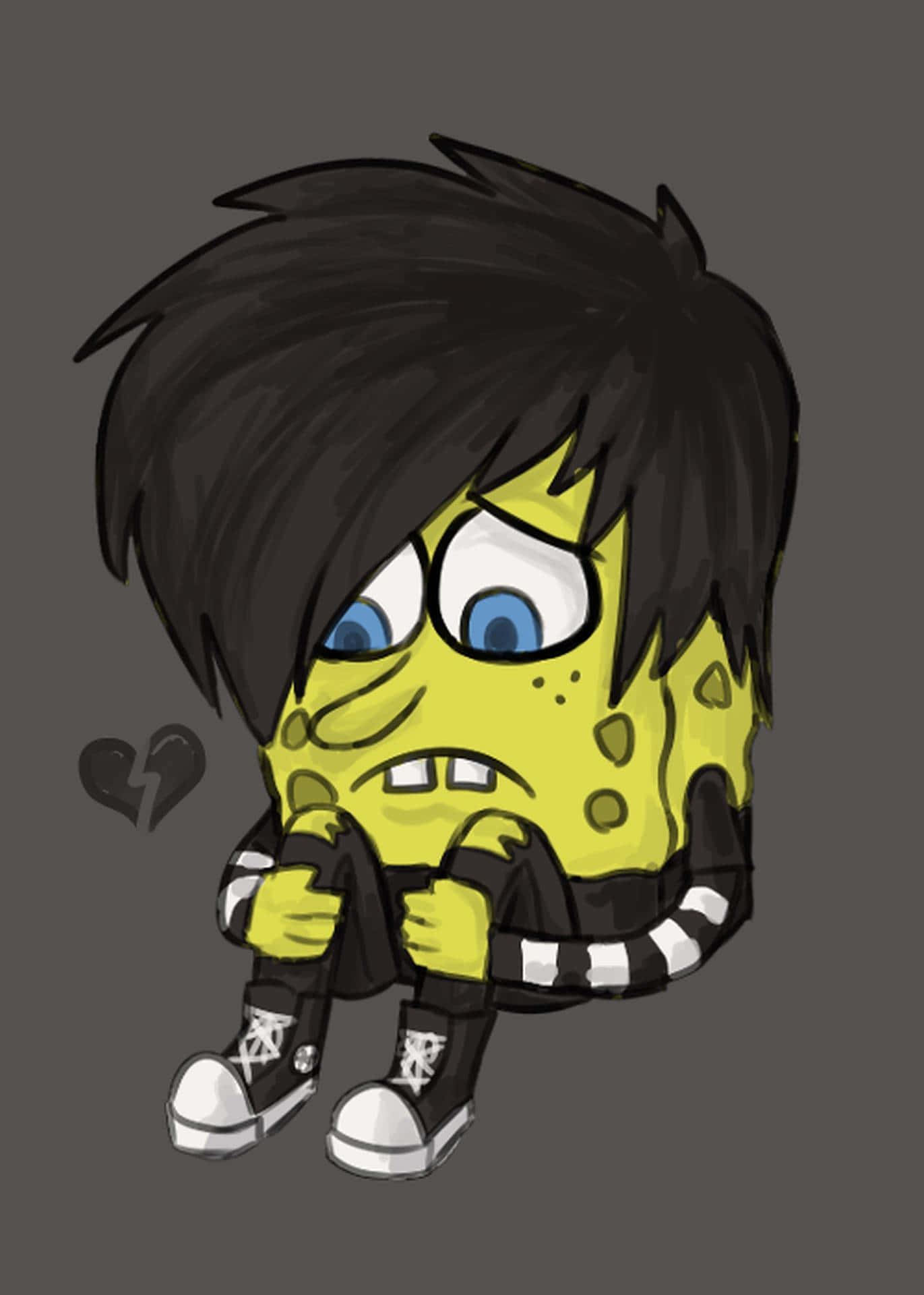 Spongebob Depressed Pfp Background