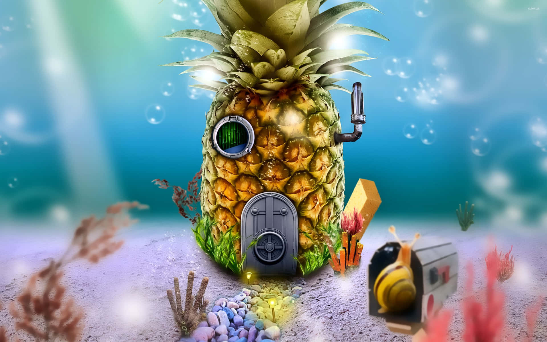 Spongebob In His House Background