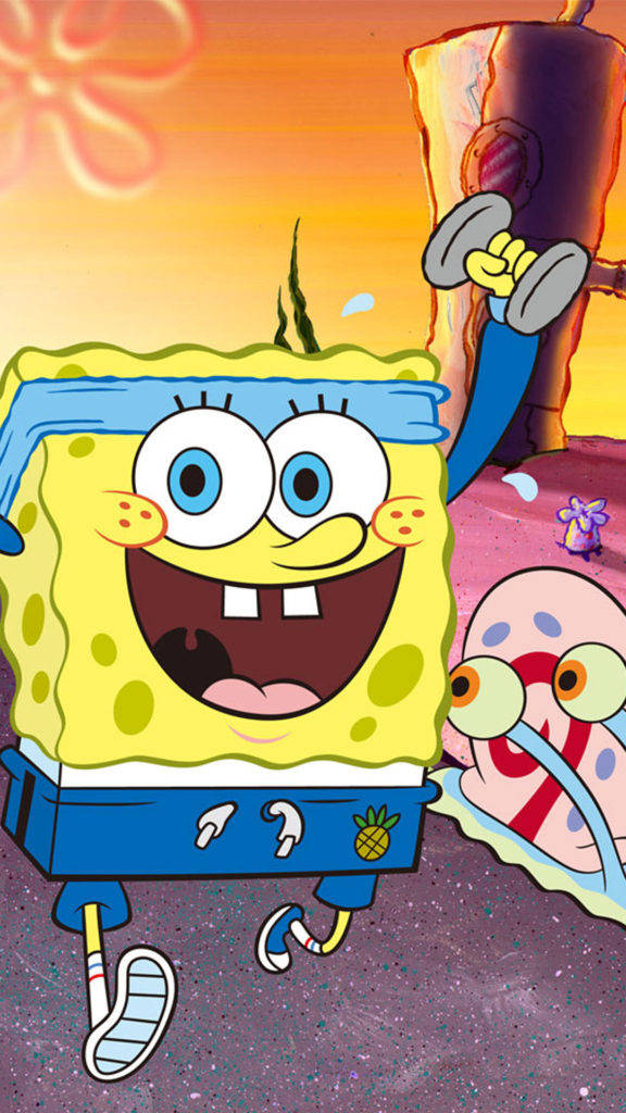 Spongebob On Original Iphone 6 Background