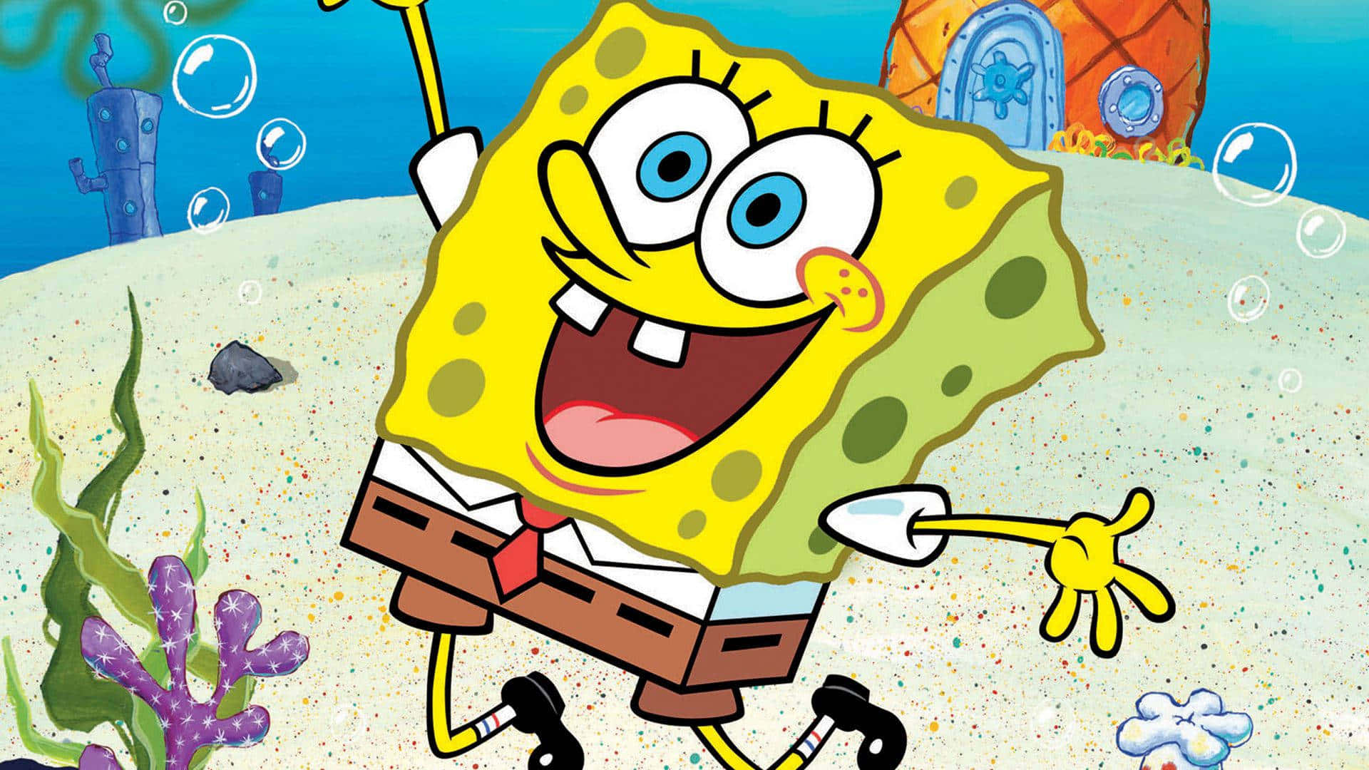 Spongebob Squarepants In Dreamy Aesthetic Background