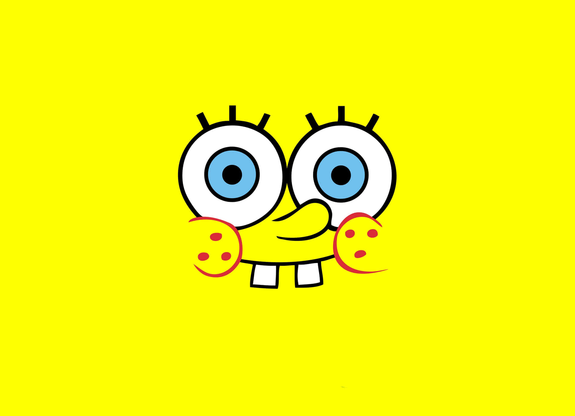 Spongebob With A Comical Facial Expression Background
