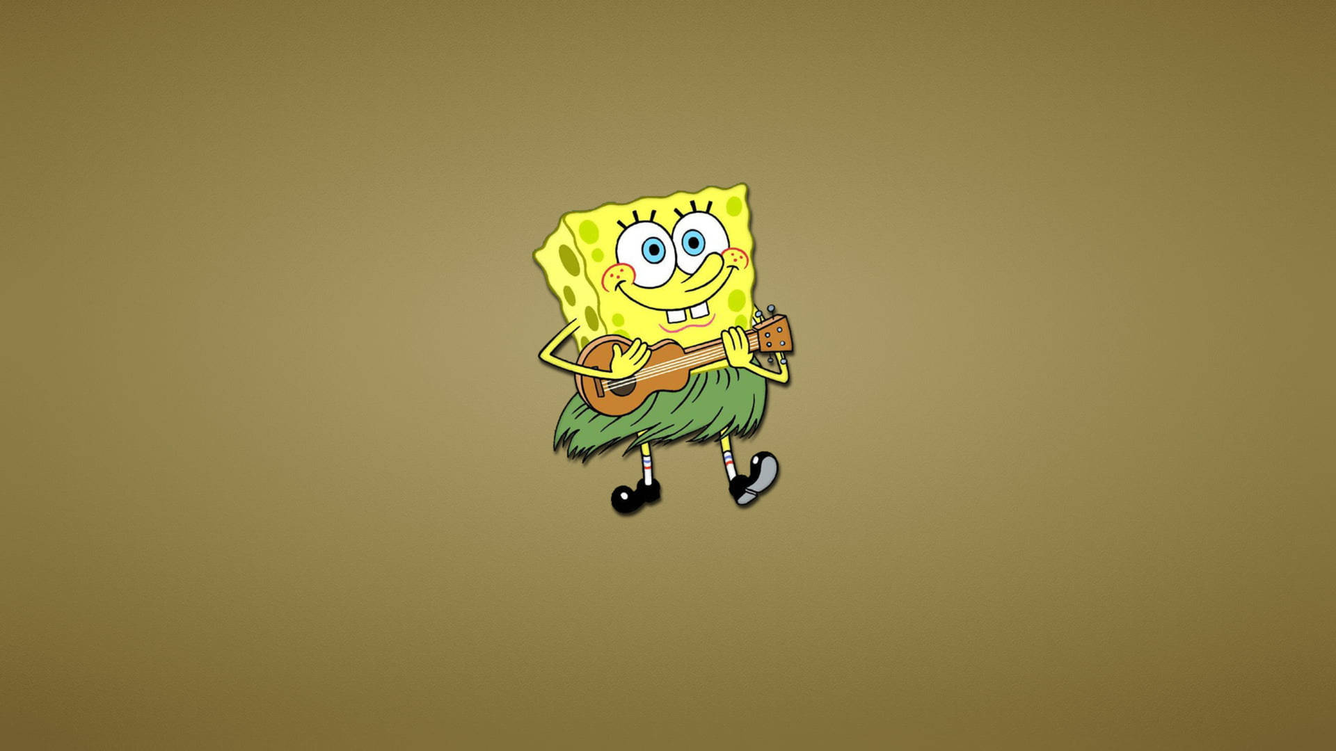 Spongebob With Ukulele Background