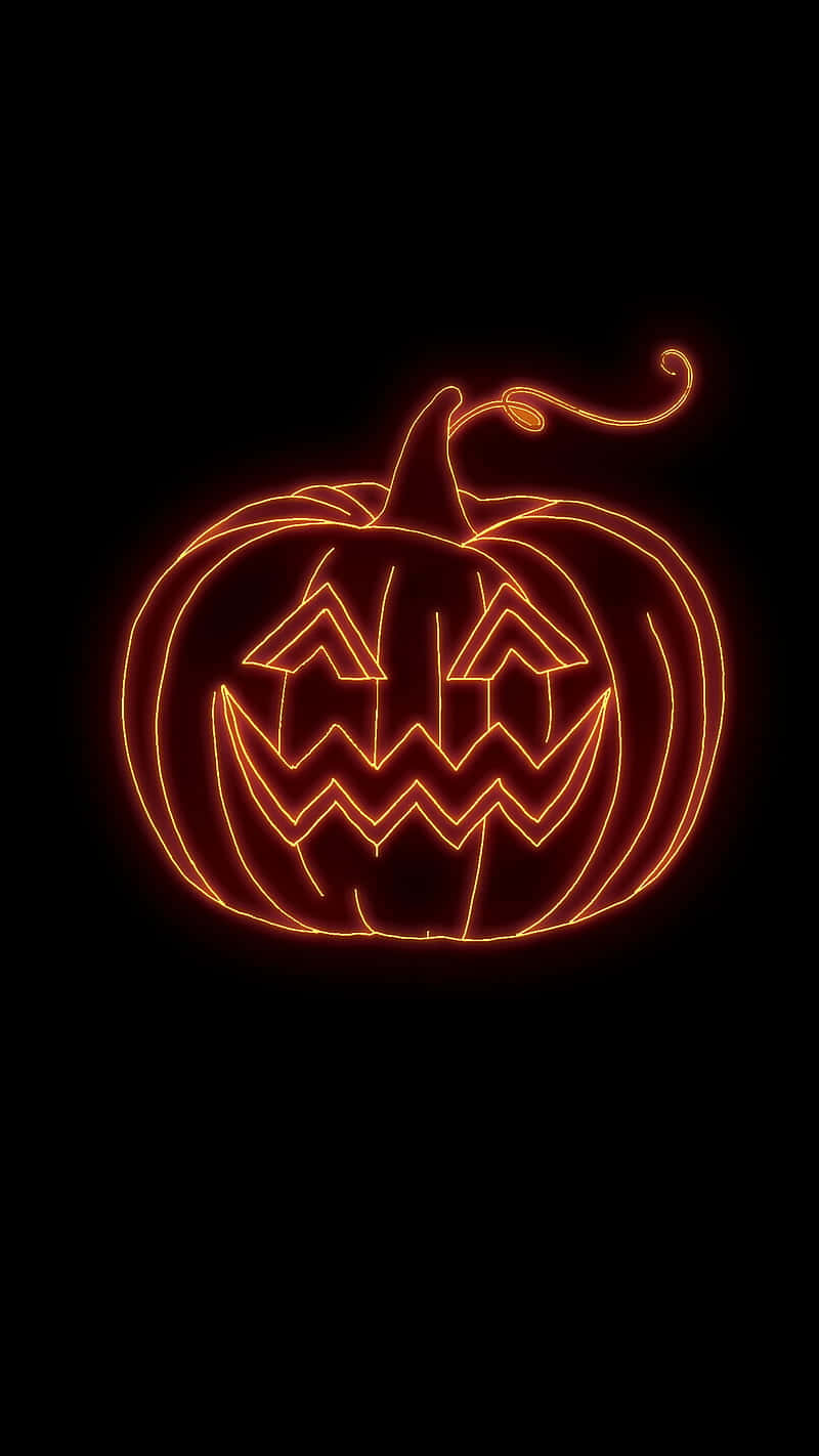 Spooktacular Neon Halloween Background