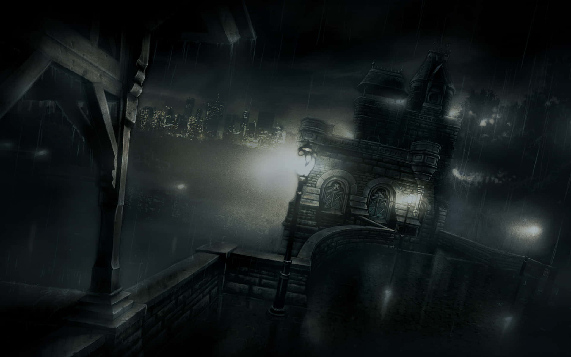 Spooky Alone In The Dark Desktop Background