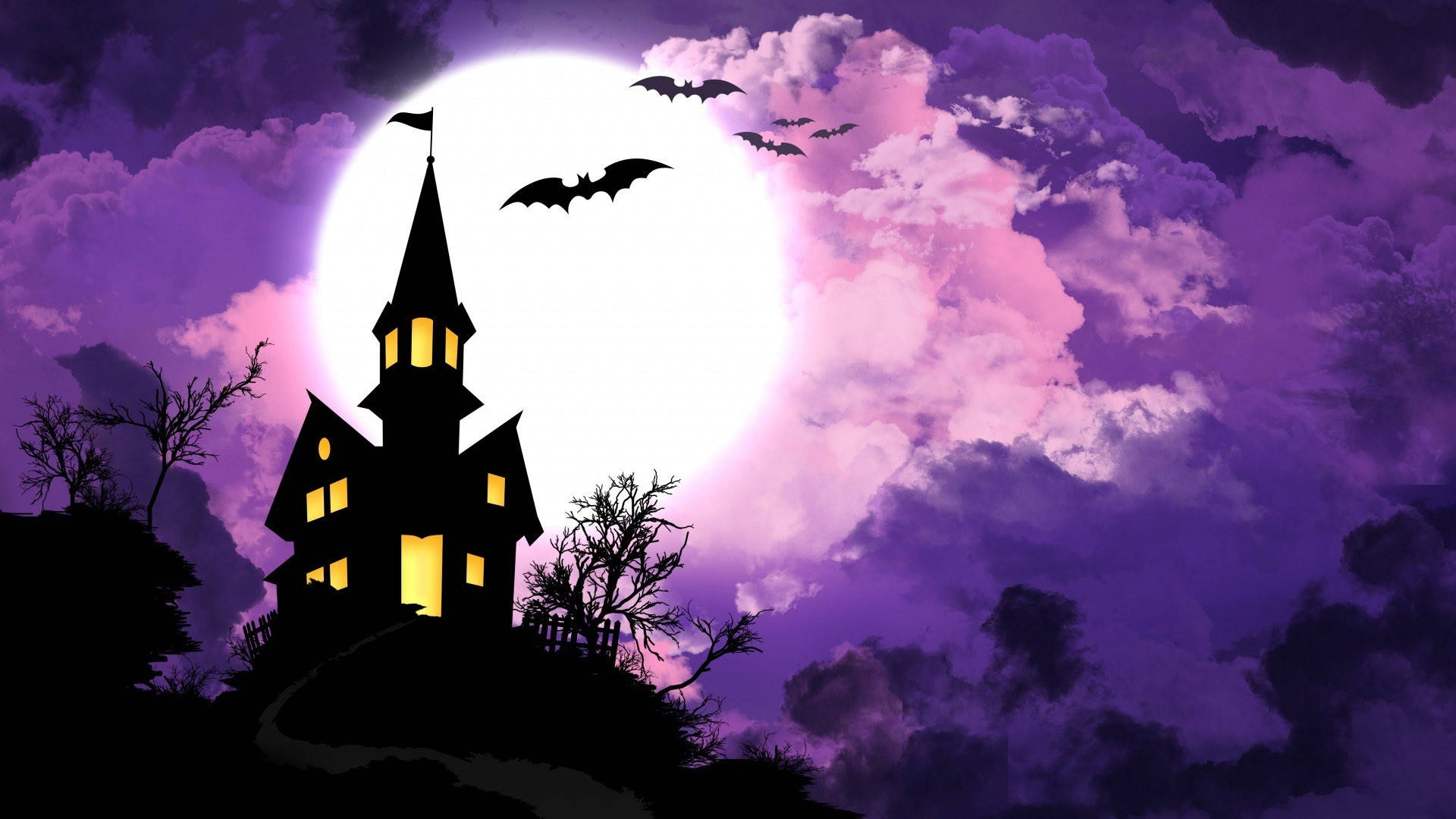 Spooky Castle Halloween Computer Background