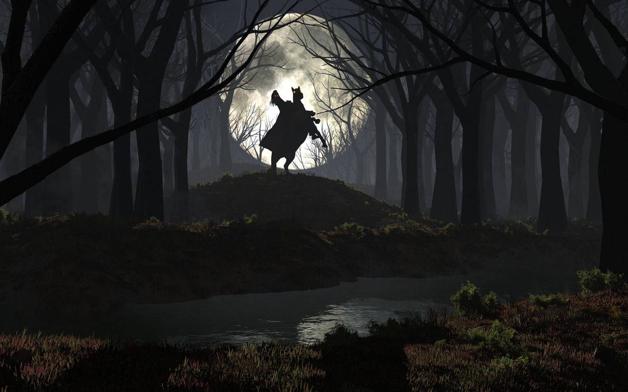 Spooky Dark Horse Background