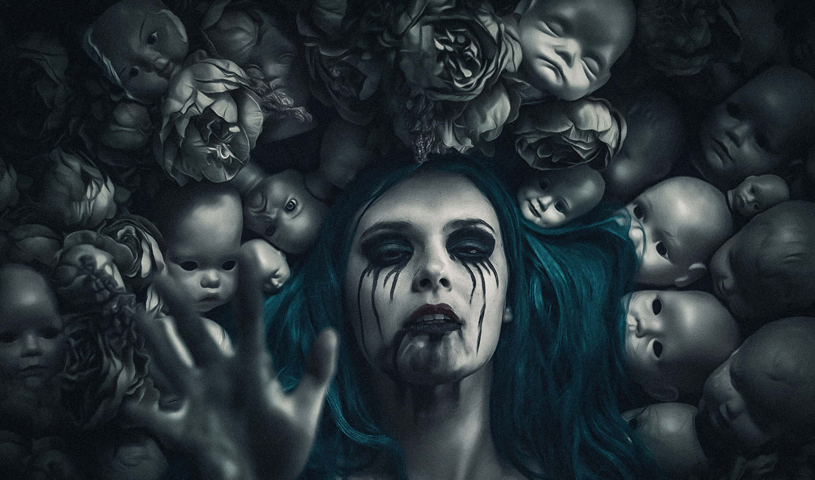 Spooky Faces Desktop Background