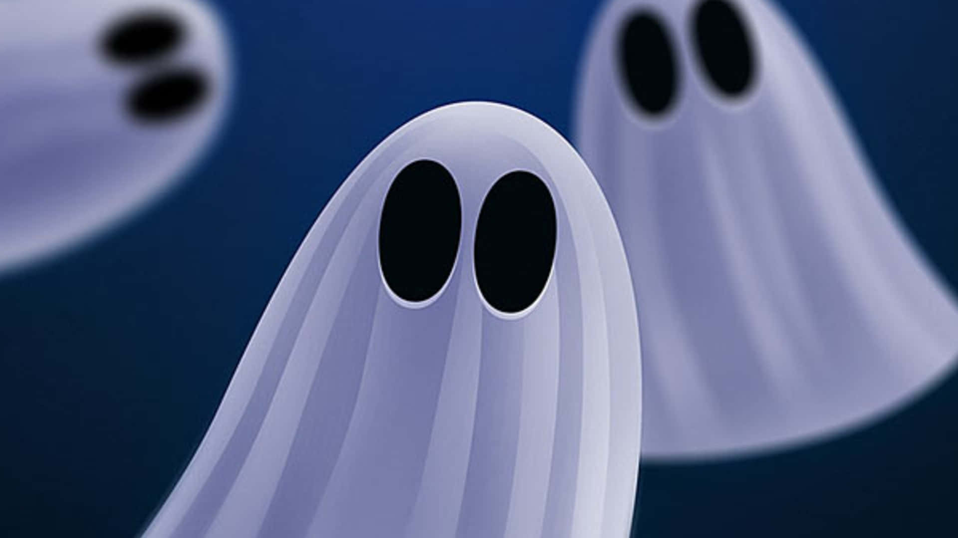 Spooky Ghost Cartoon Desktop Background