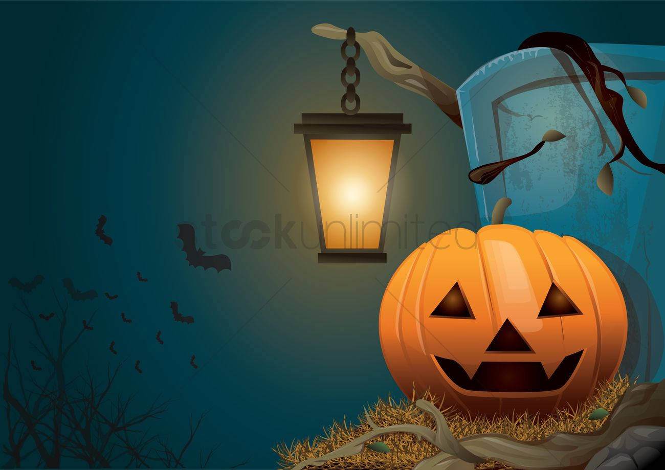 Spooky Halloween Pumpkin Background