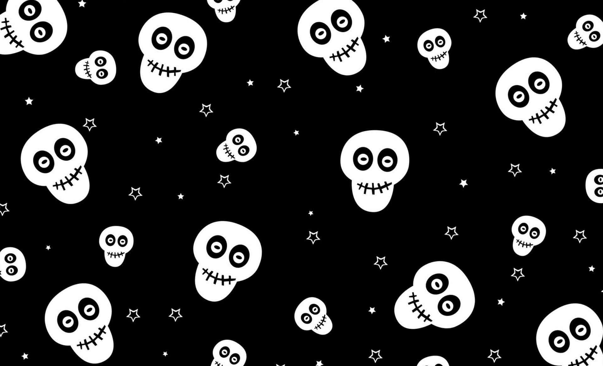Spooky Halloween Skeleton In A Graveyard Background
