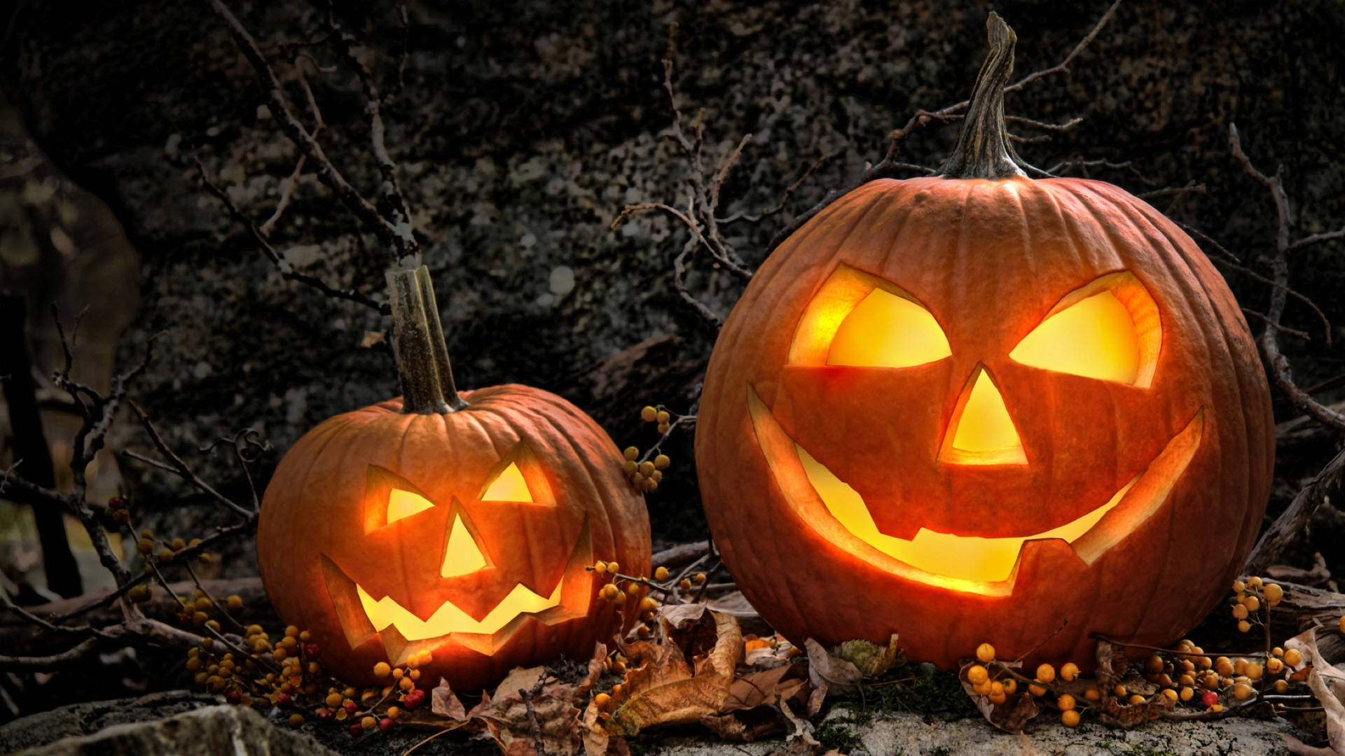 Spooky Jacks Halloween Aesthetic Background