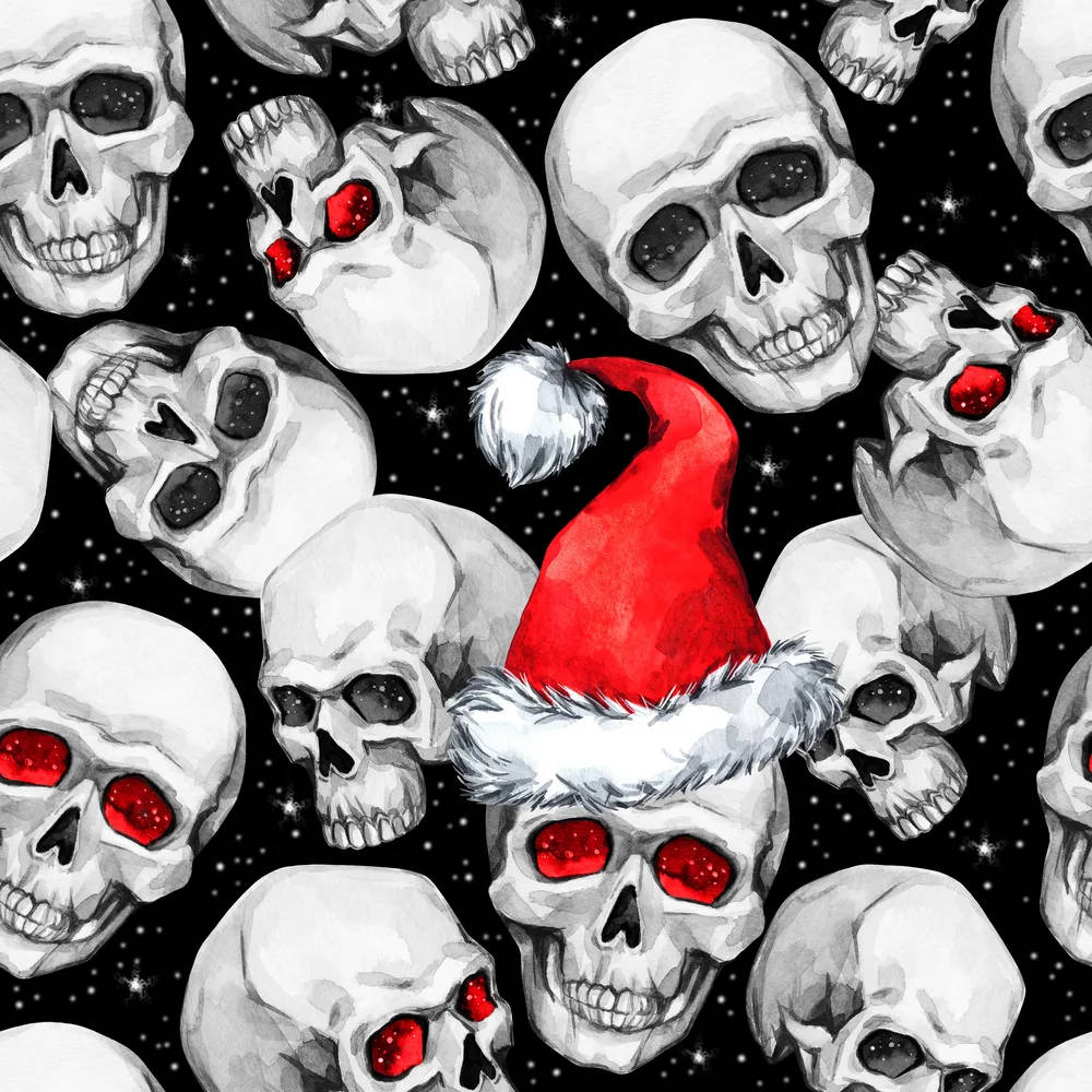 Spooky Santa Claus For Gothic Christmas Background