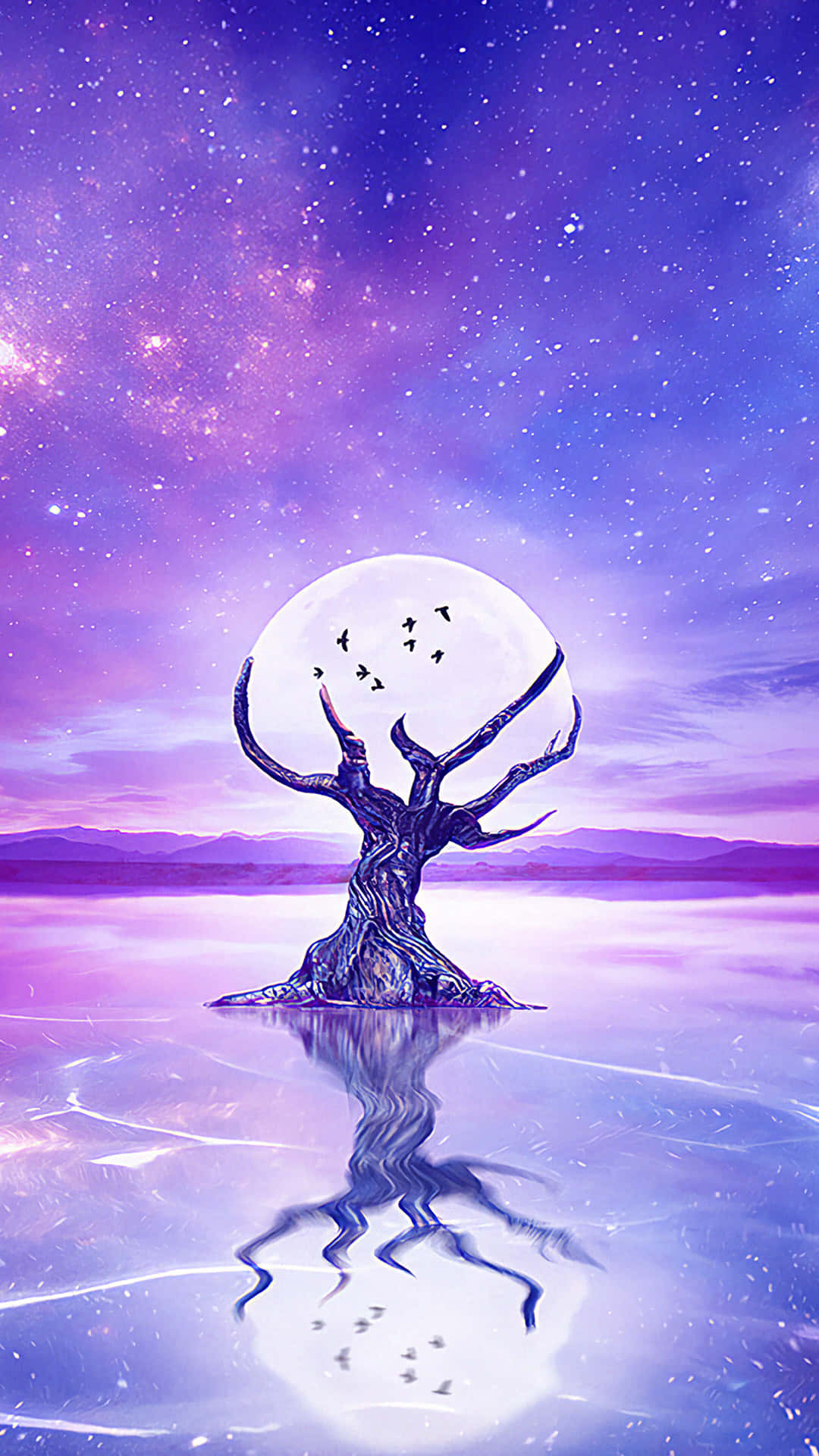 Spooky Tree Night Sky Moon