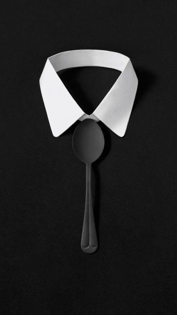 Spoon Tie Suit Simple Phone Background