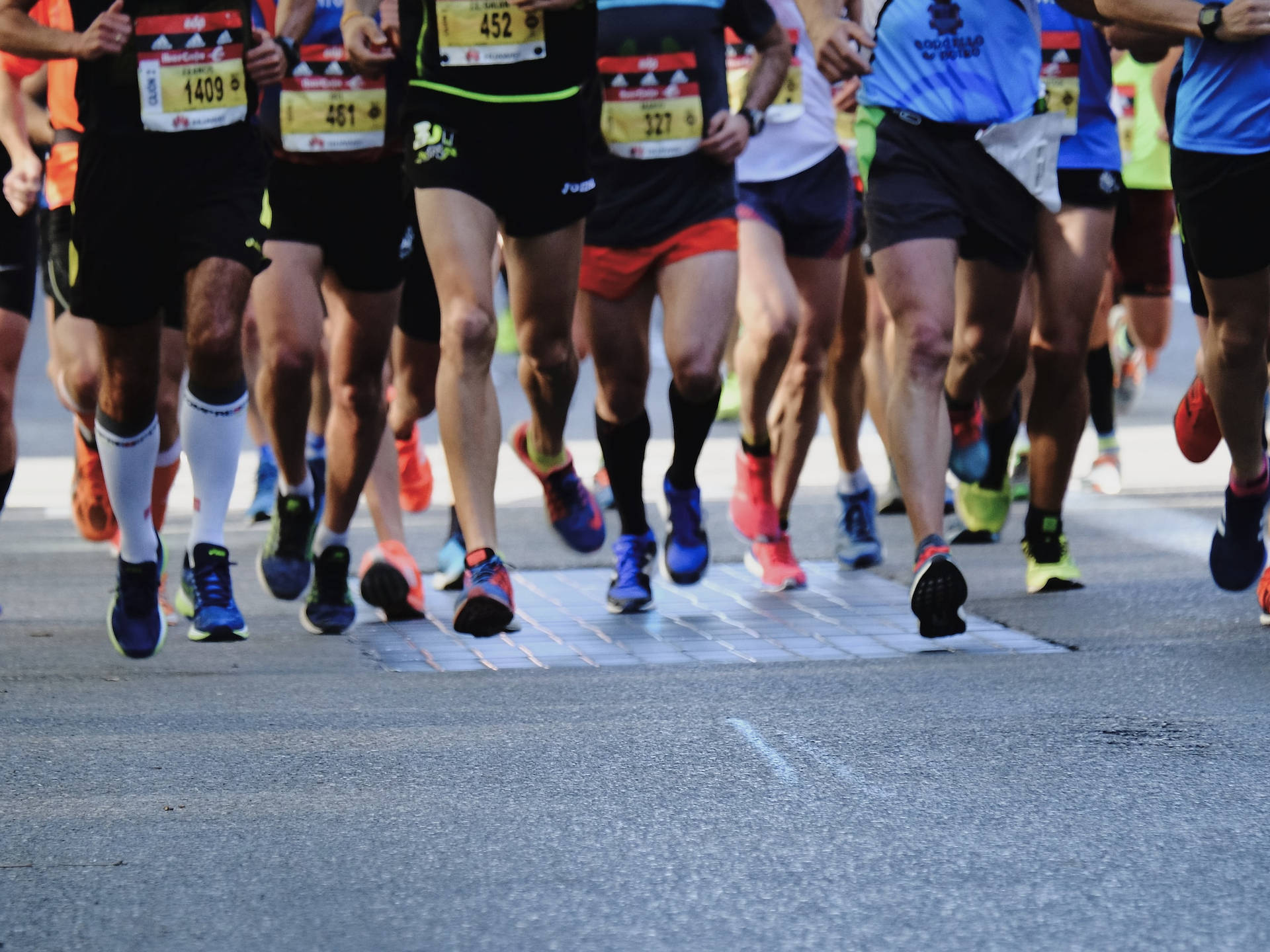 Sport Athlete Runners In Marathon Background