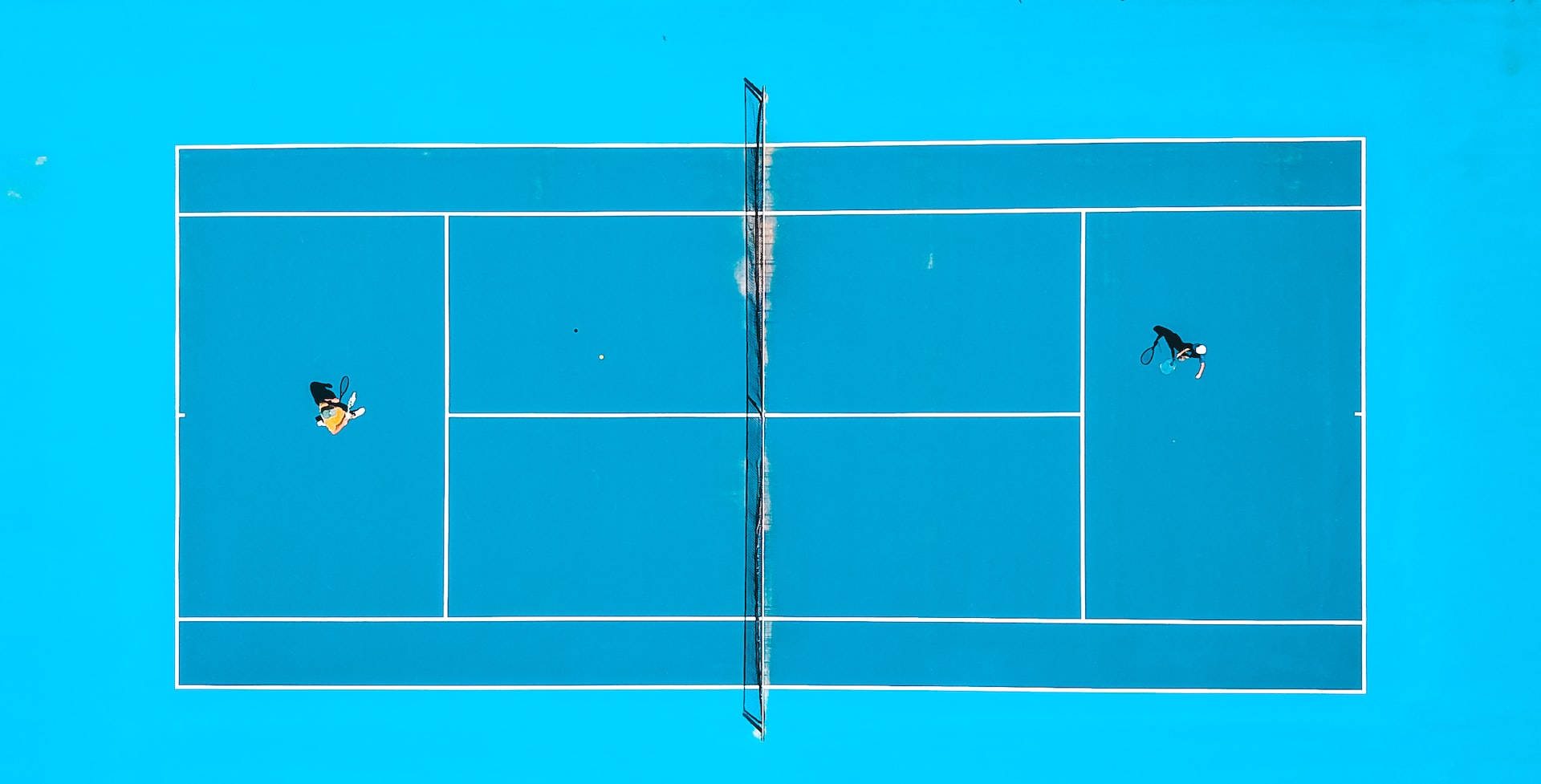 Sport Blue Tennis Court