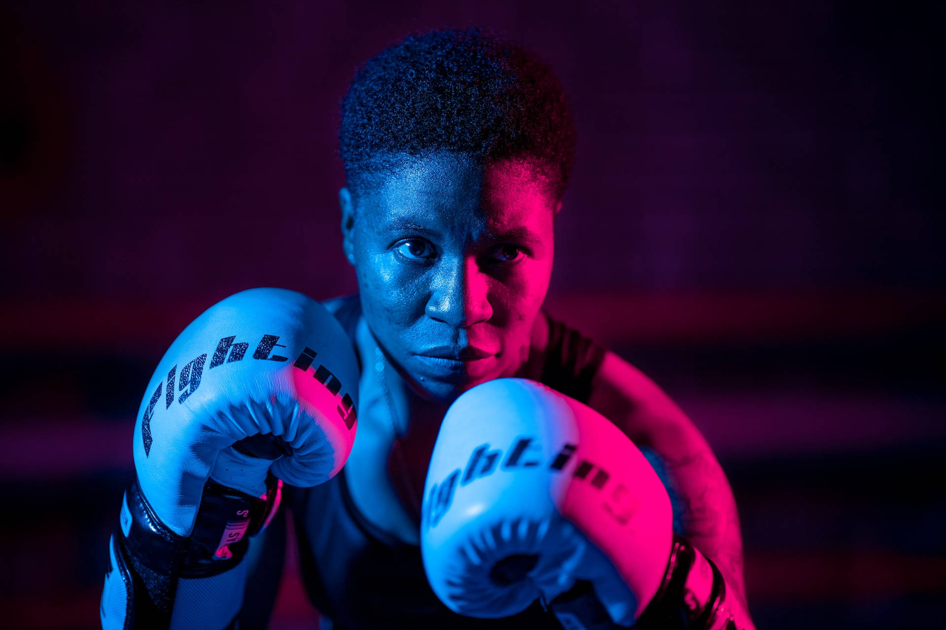 Sport Female Boxer Background