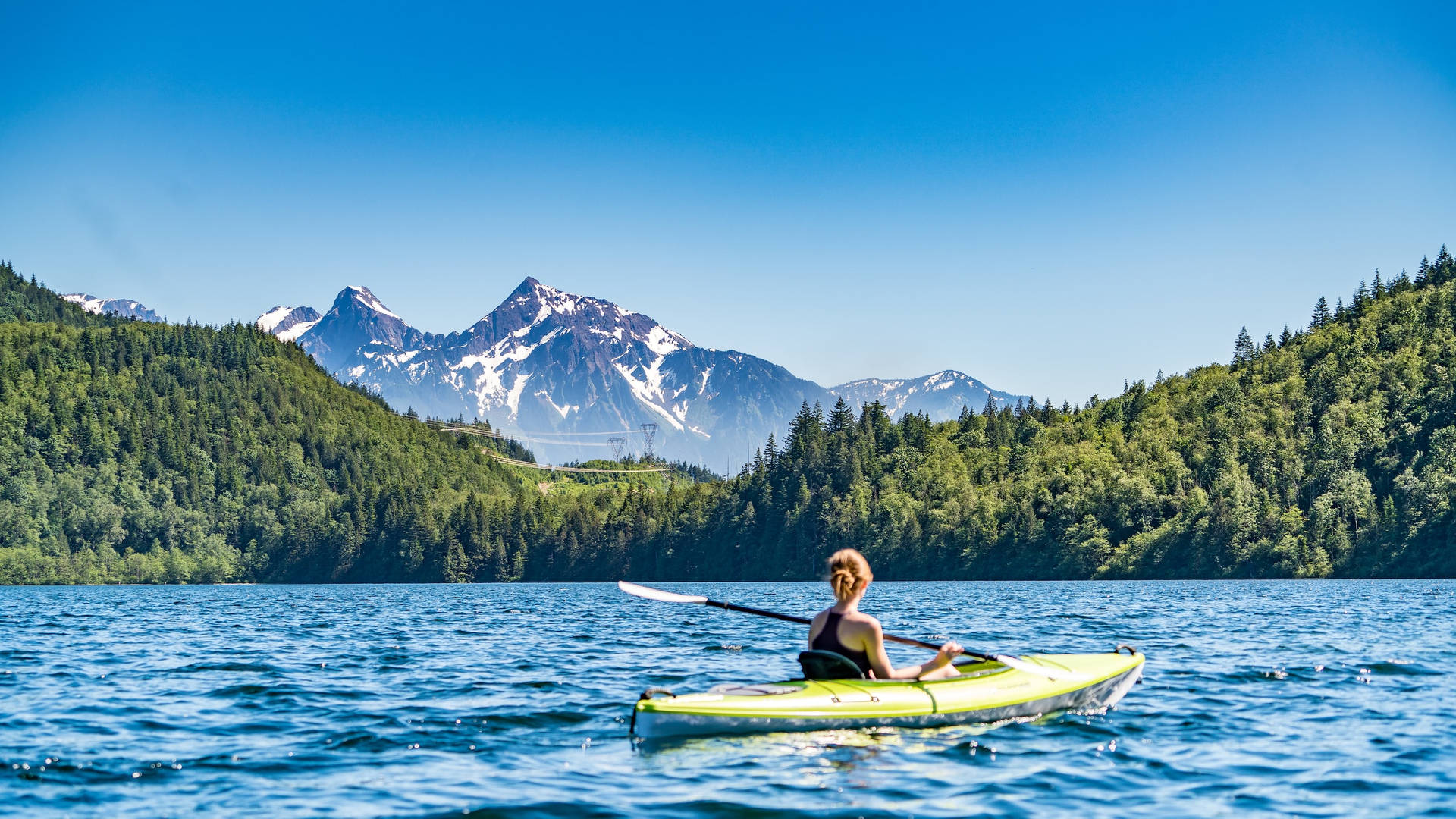 Sport Female Kayaker Background