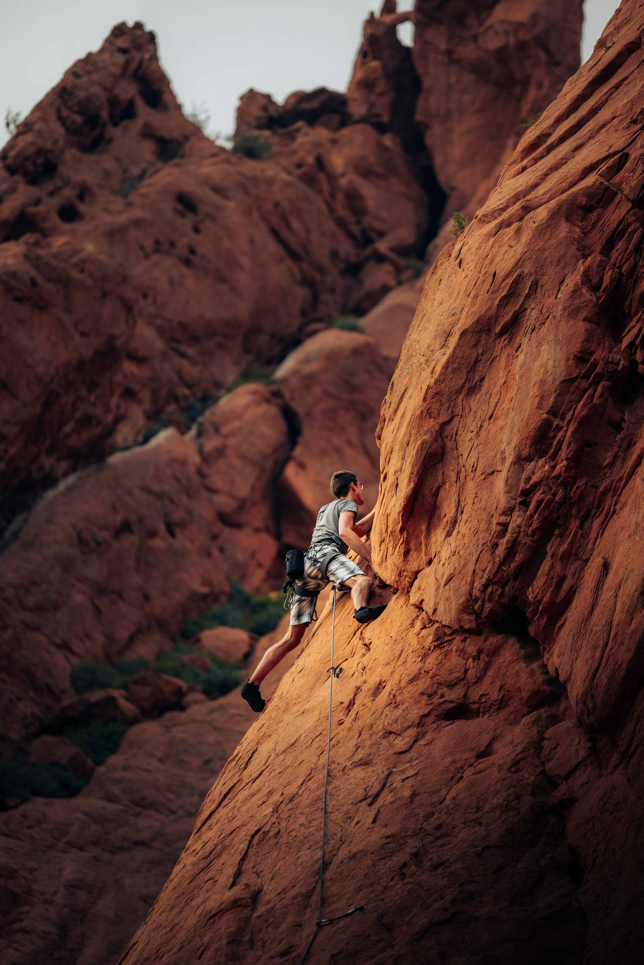 Sport Rock Climbing Man Background