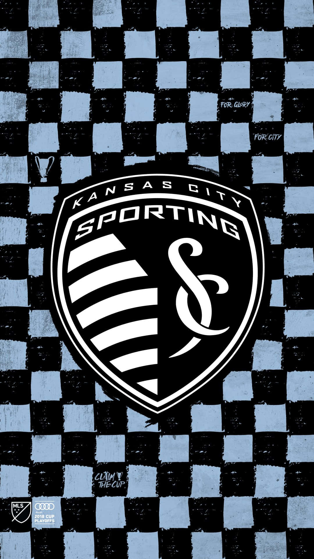 Sporting Kansas City Checkered Pattern Background