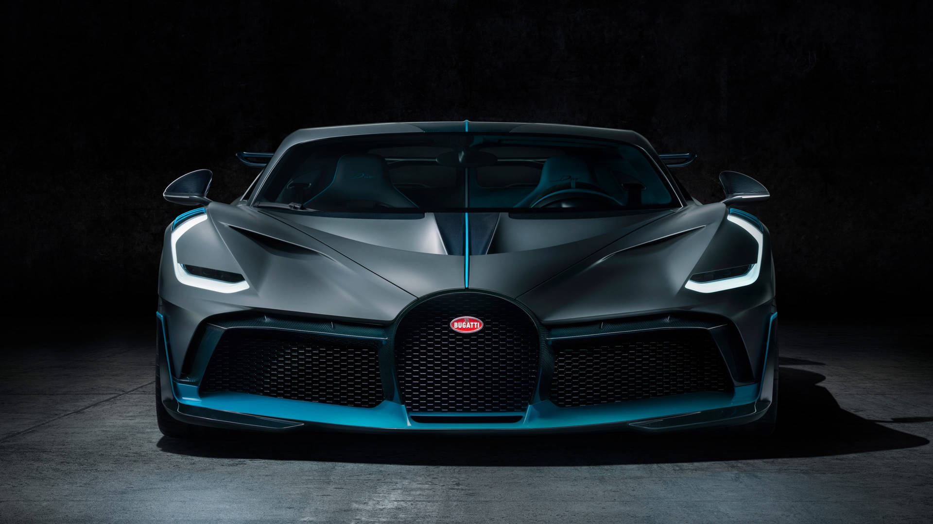 Sports Car Bugatti Divo Front Background