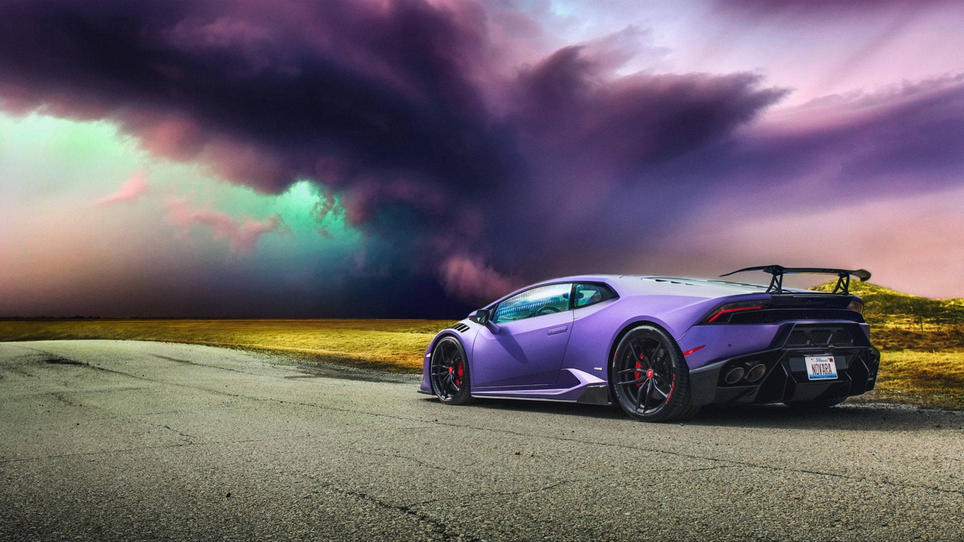 Sports Car Huracan Aesthetic Background