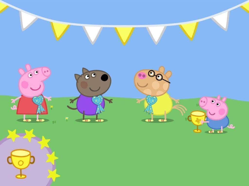 Sports Day Peppa Pig Tablet Background