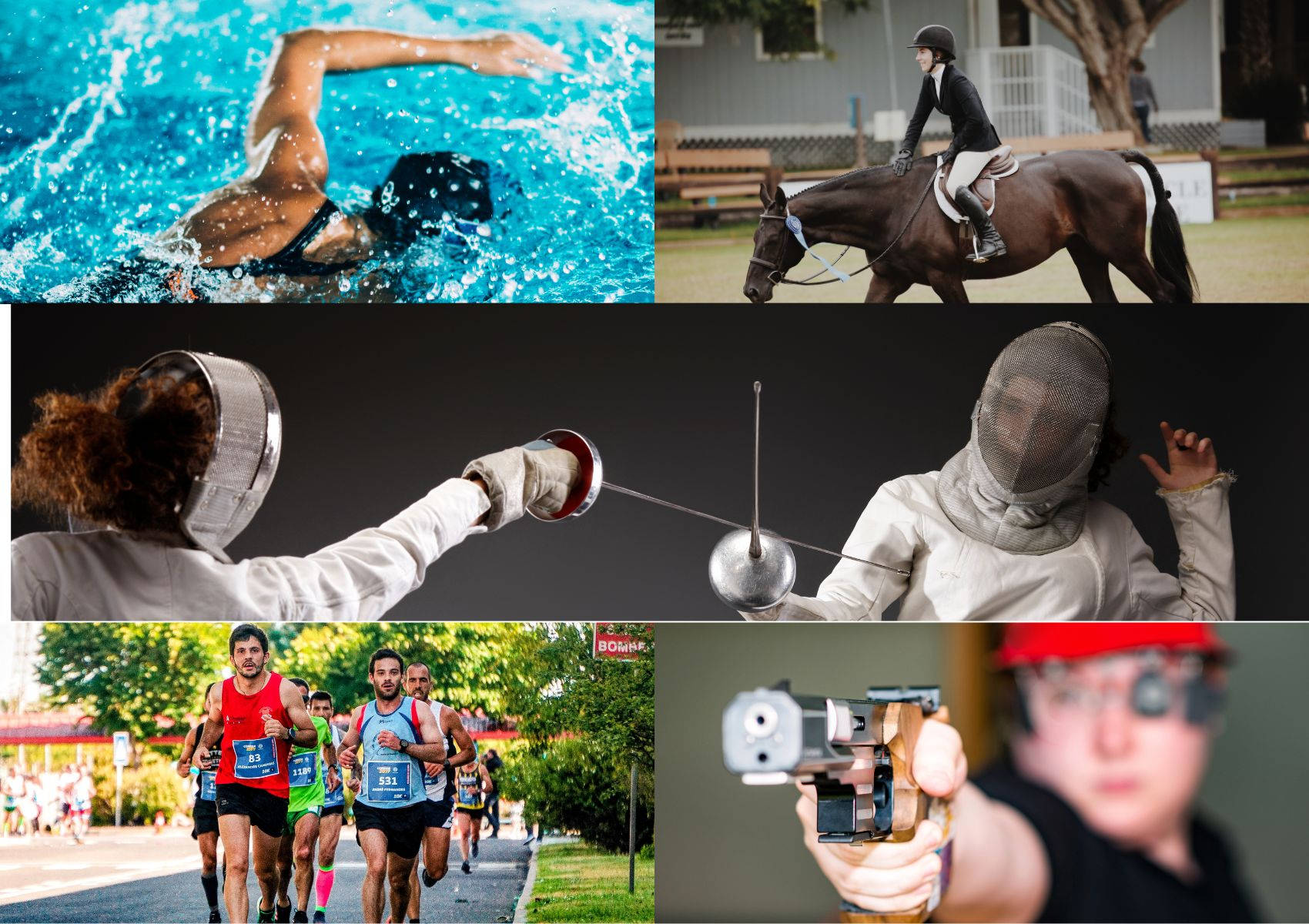 Sports Equipment Modern Pentathlon Background