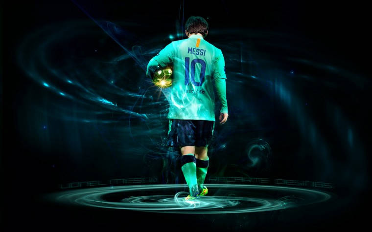 Sports Legend Messi In 4k Background