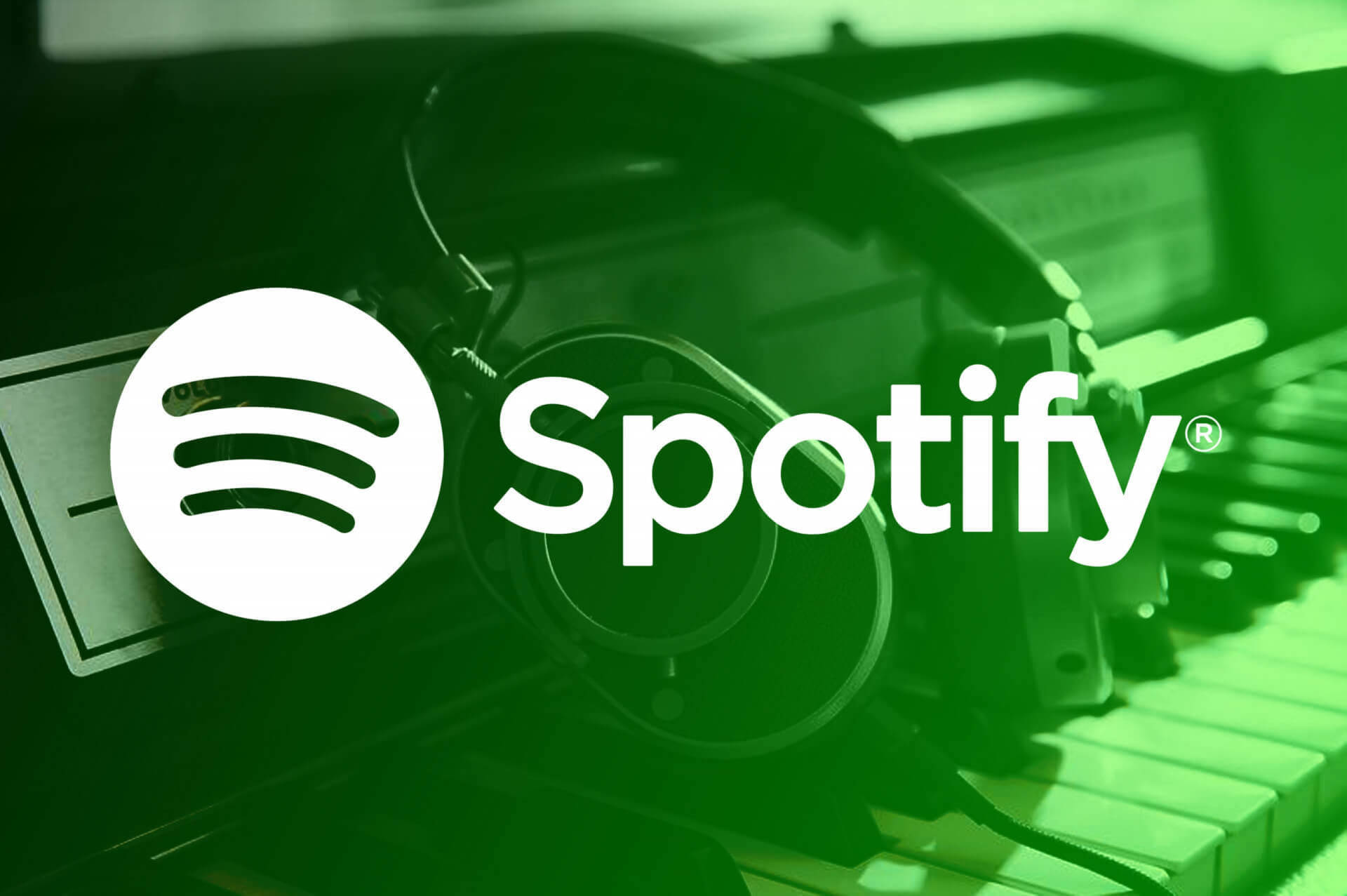 Spotify Piano And Headphones Background