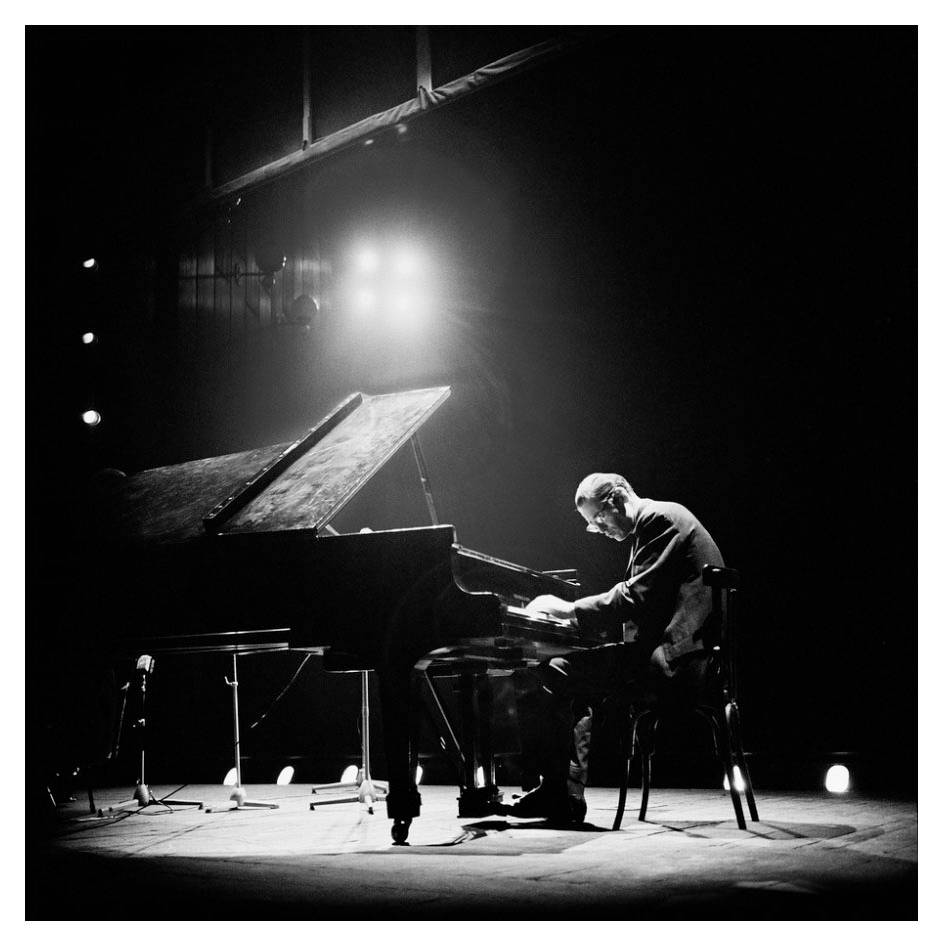 Spotlight Stage Playing Piano Bill Evans