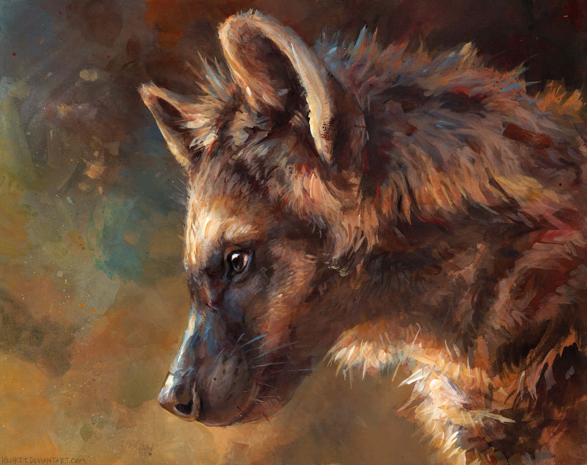 Spotted Hyena Portrait Artwork