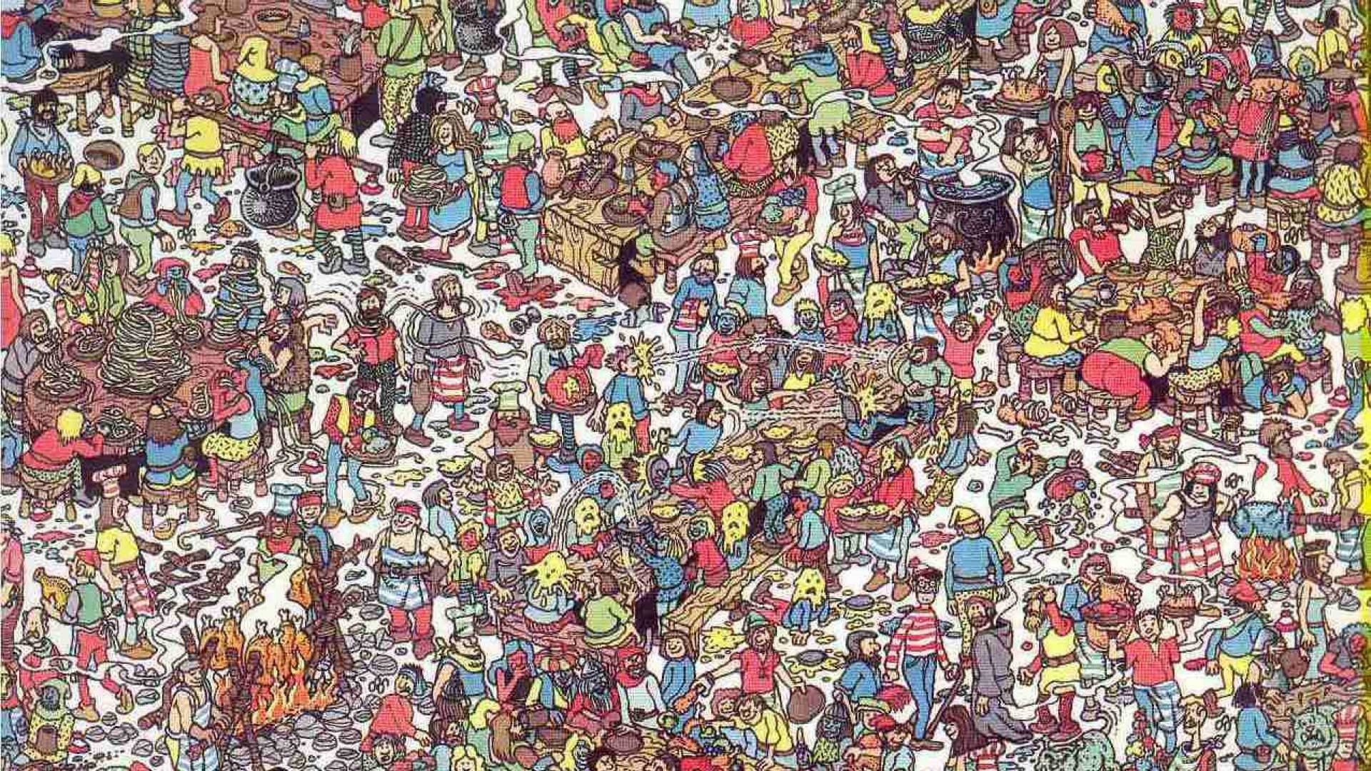 Spotting Waldo In The Midst Of A Grand Feast Background