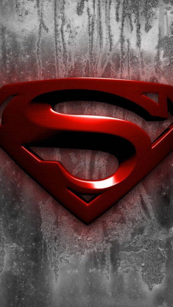 Spray-painted Red Superman Iphone Background