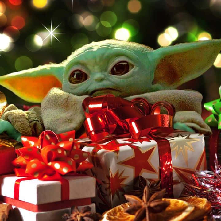 Spread Festive Cheer With Baby Yoda This Christmas Background