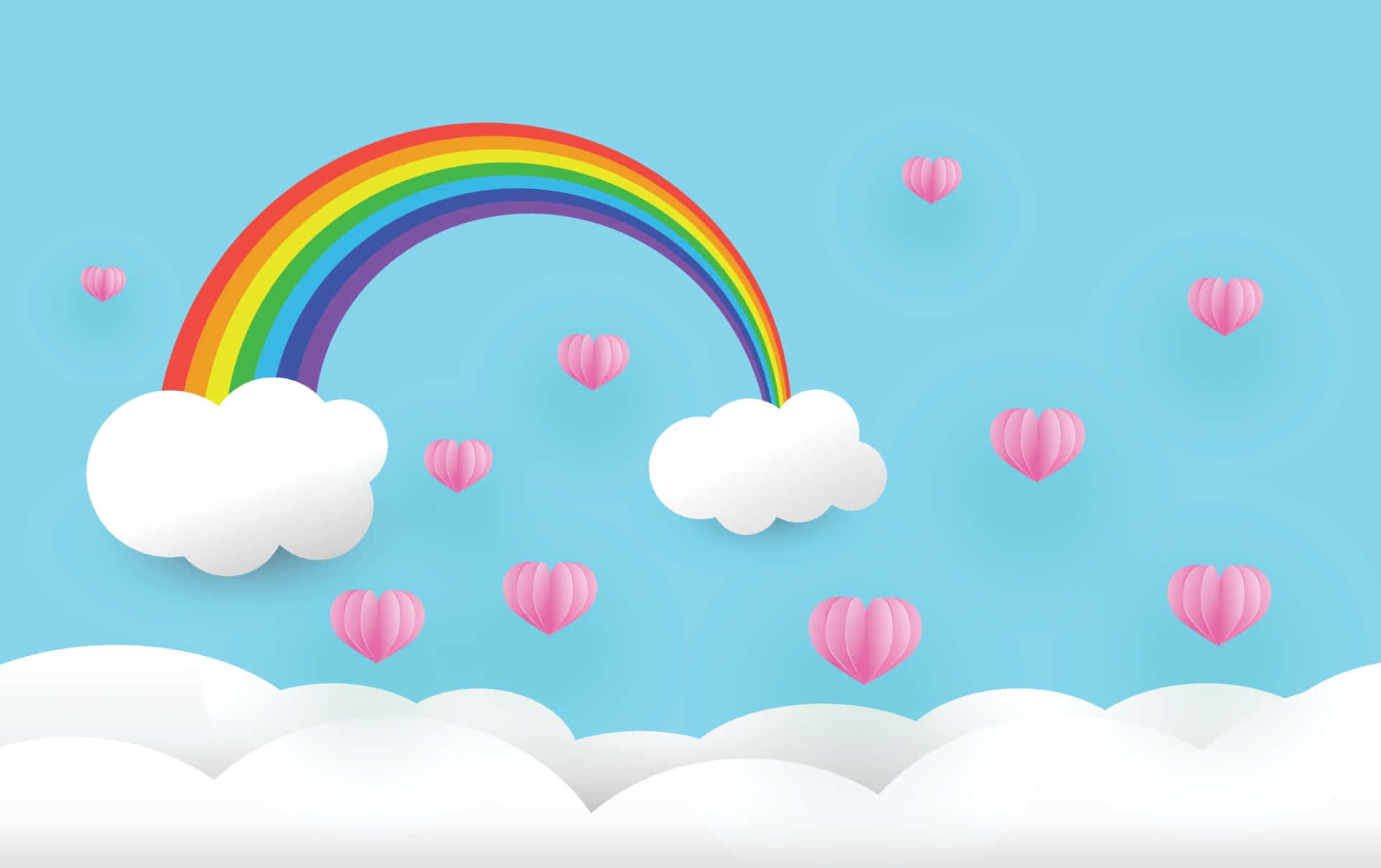 Spread Happiness And Love With This Vibrant Cute Rainbow Painting!