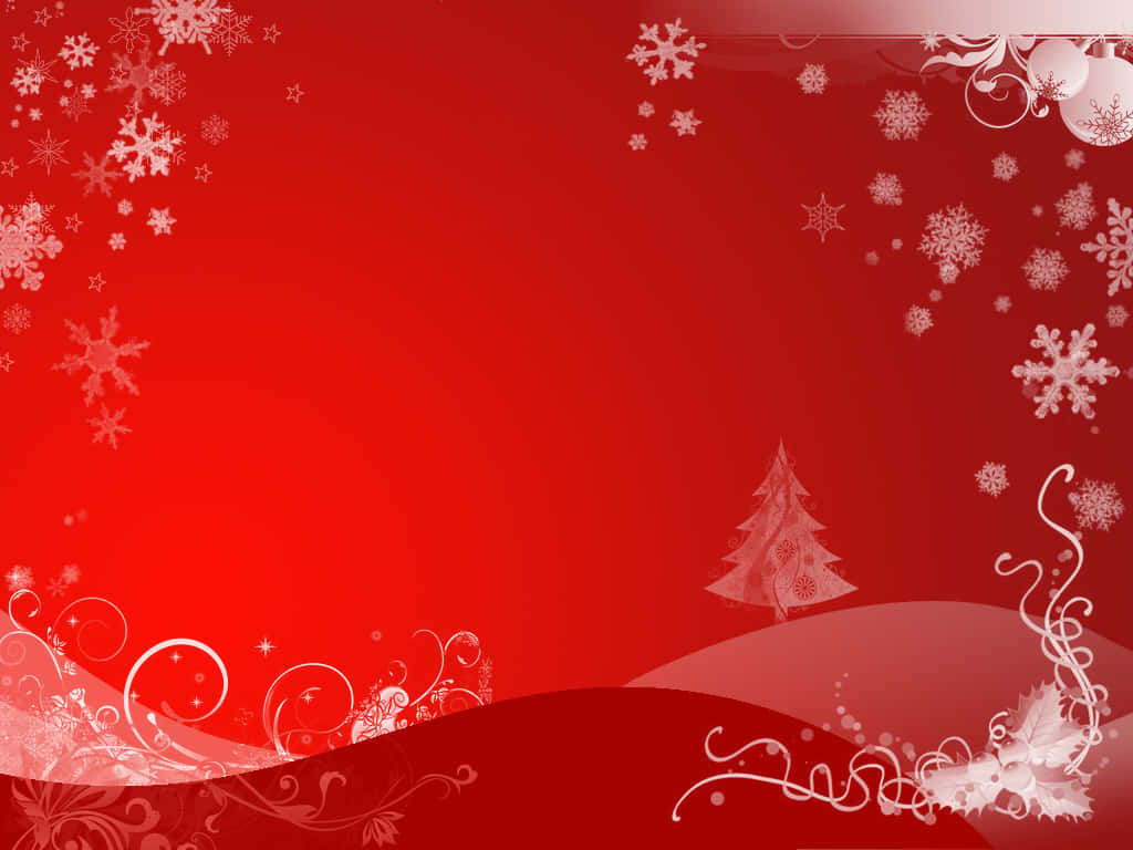 Spread Holiday Cheer With A Red Aesthetic Christmas Background