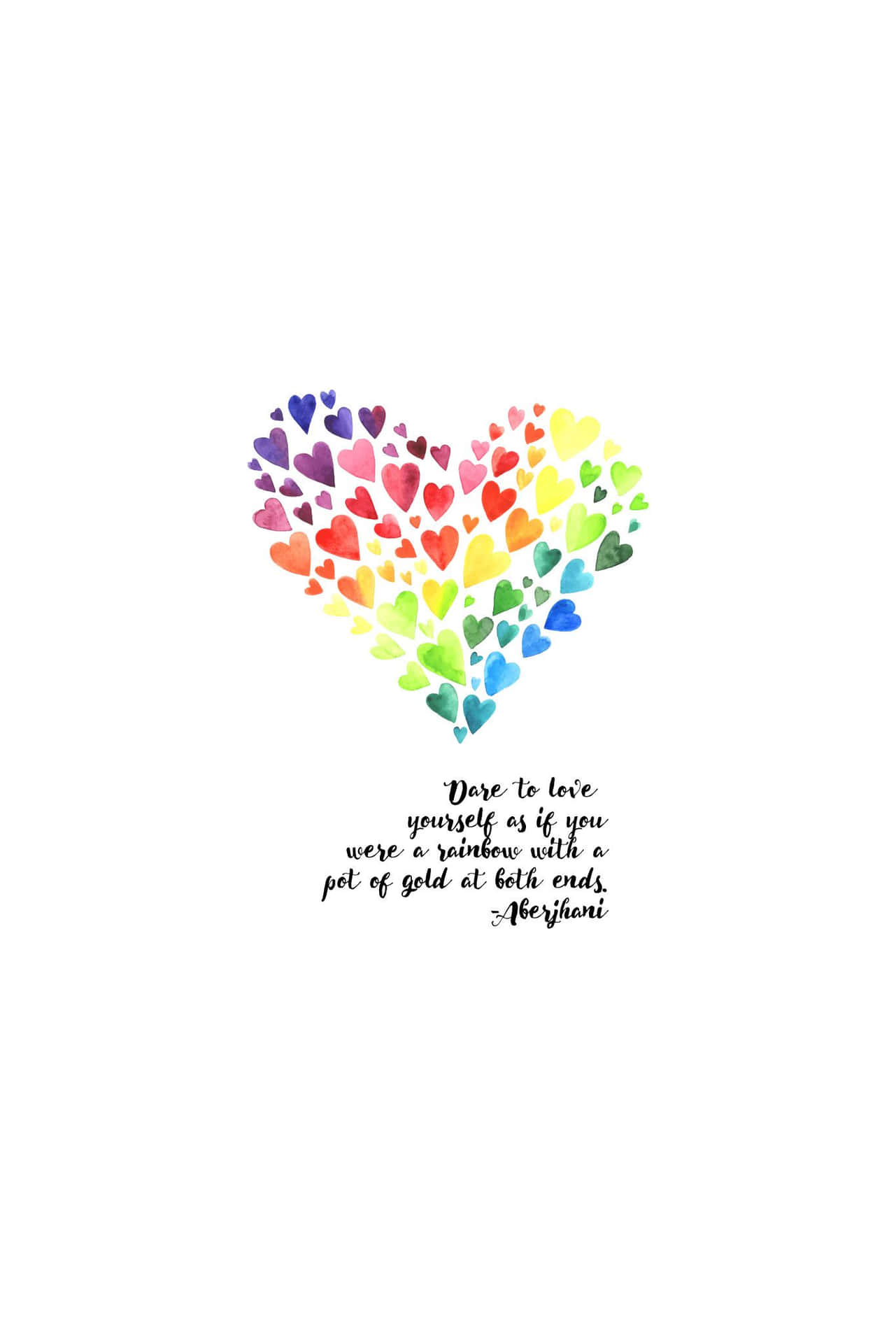 Spread Love With Rainbow Colors Background