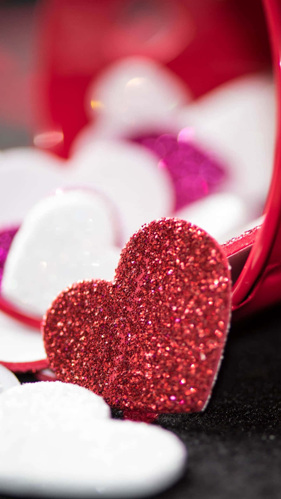 Spread Love With These Sparkly Pink Hearts